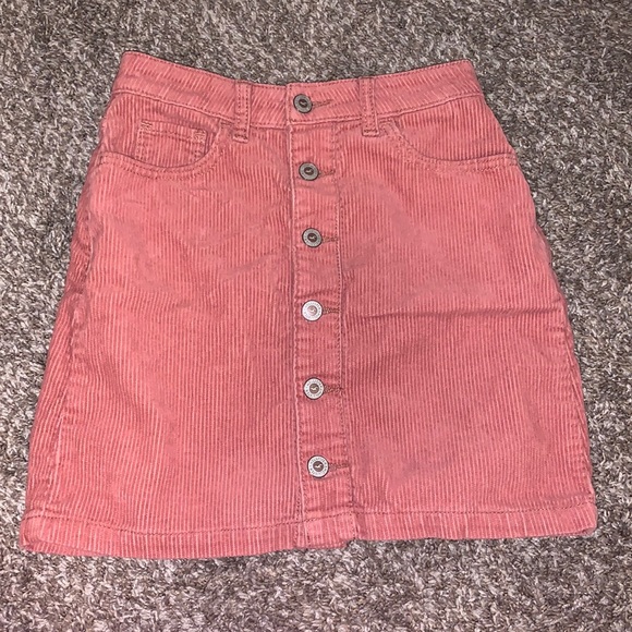 Hollister Dresses & Skirts - pink corduroy skirt